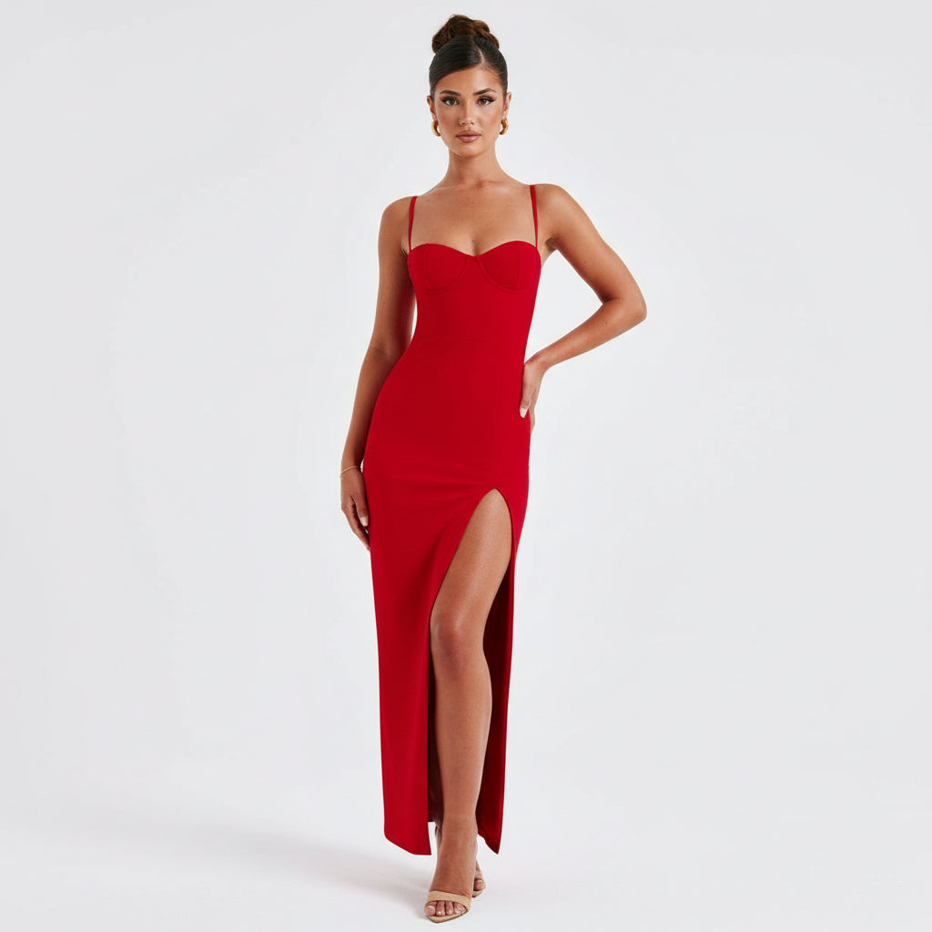 Abito Maxi Asteria - Rosso