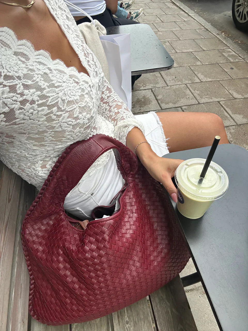 Jade – Borsa a mano intrecciata di lusso