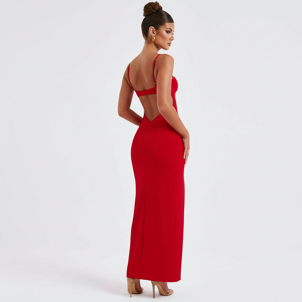 Abito Maxi Asteria - Rosso