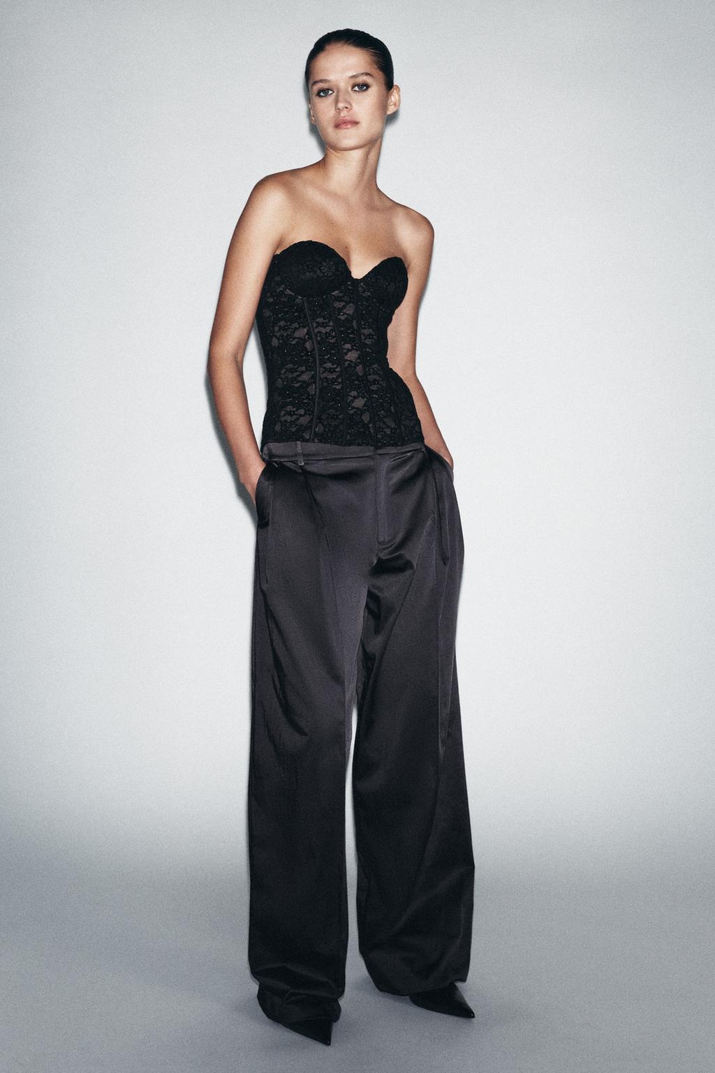 Abito Corsetto Aurelia – Pizzo Elegante Nero