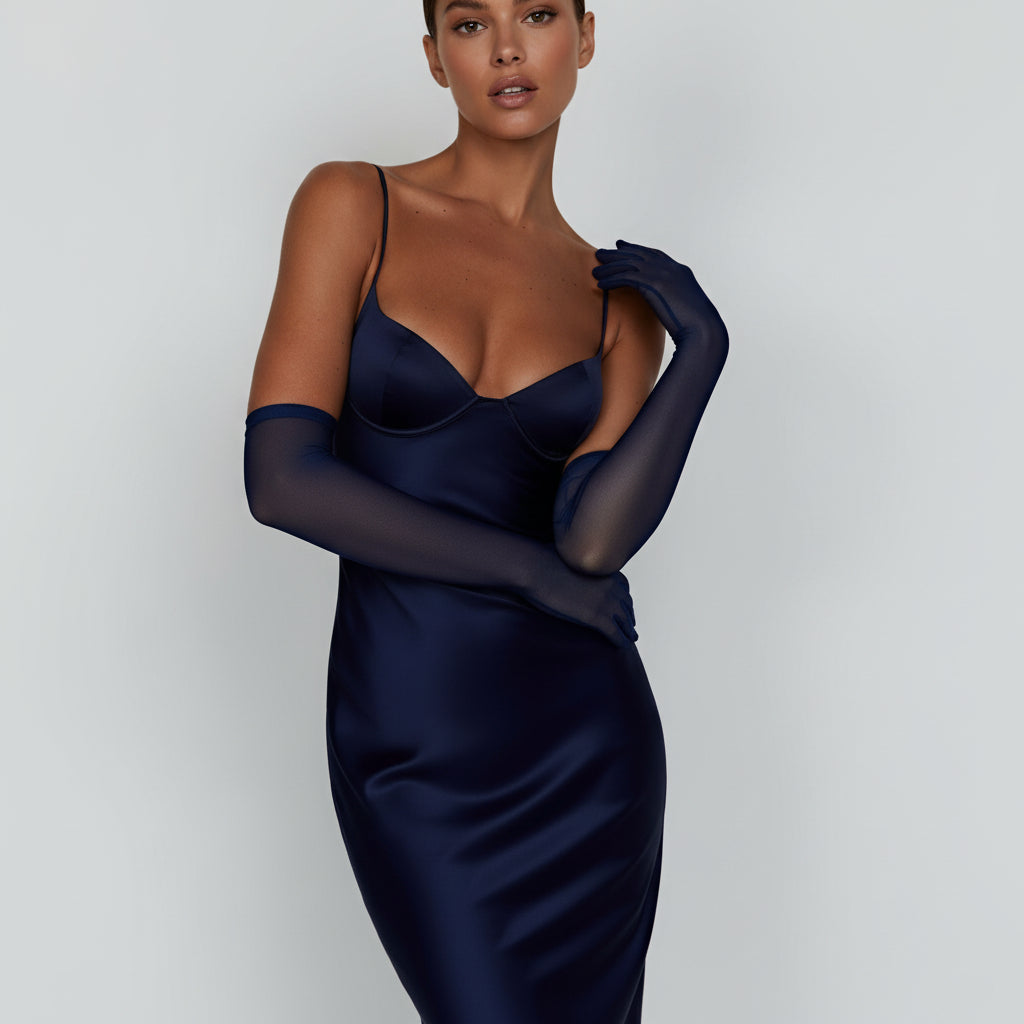 Abito Maxi Athena - Blu Navy