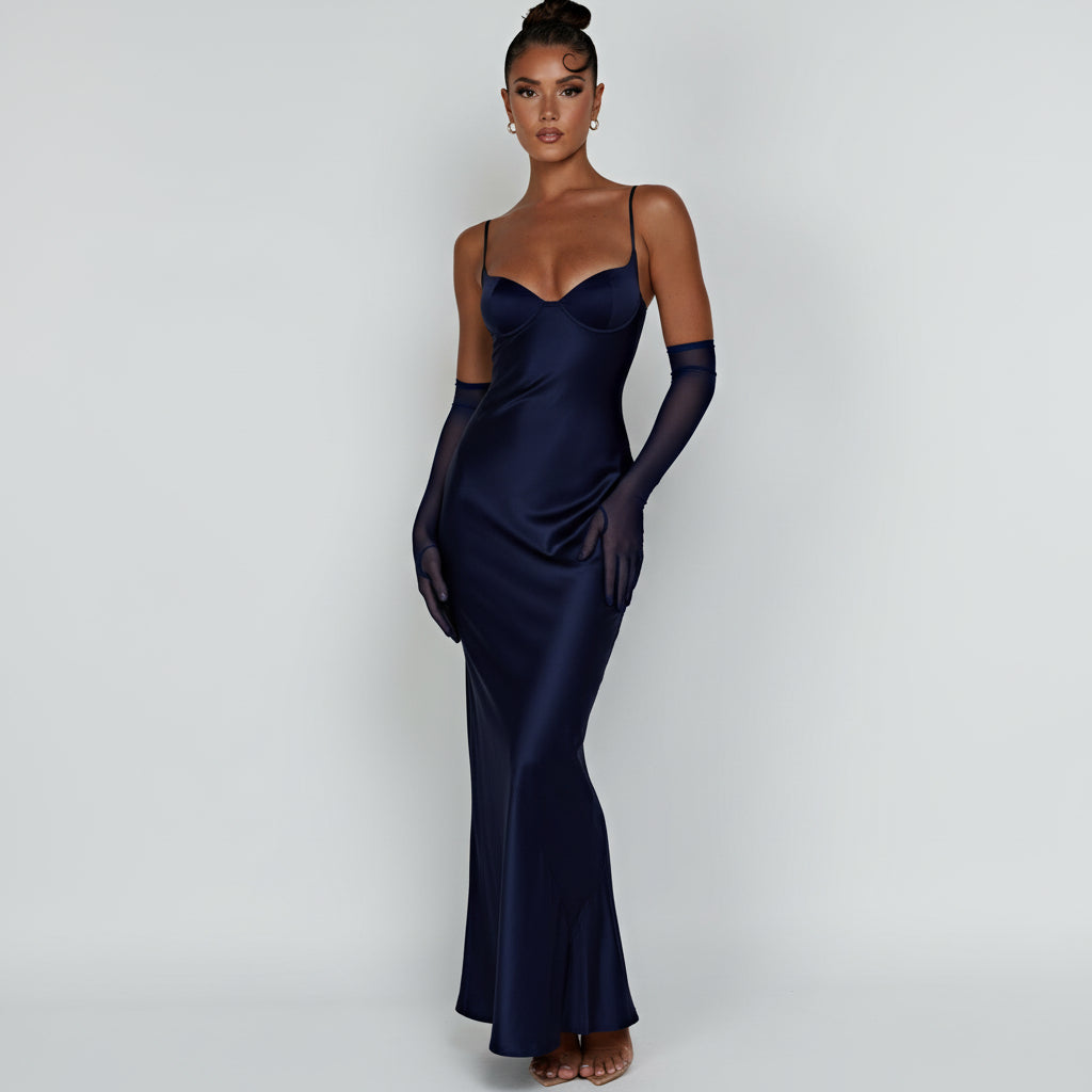 Abito Maxi Athena - Blu Navy